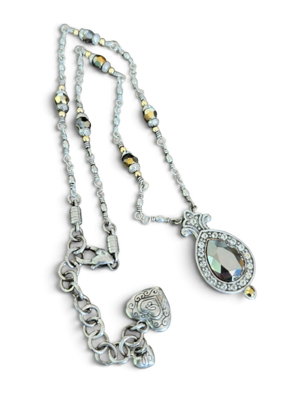 Brighton American Beauty Topaz Crystal Teardrop Pendant Necklace